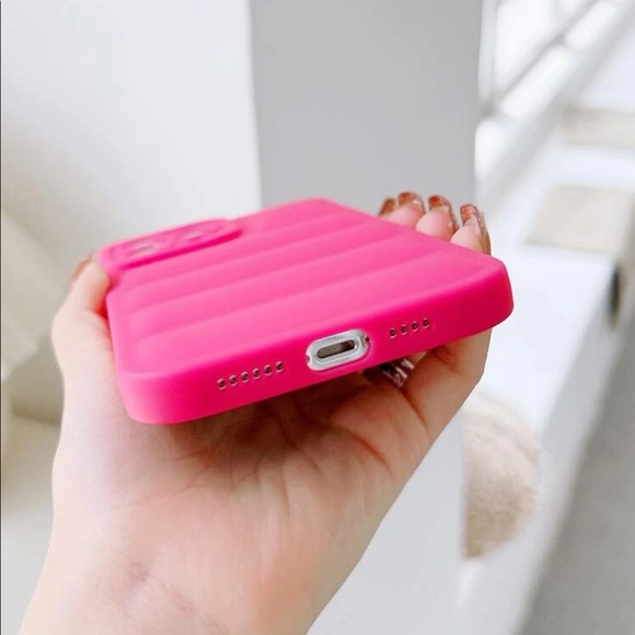 Hot Pink Puffer IPhone Case New iPhone 13 Pro - Picture 3 of 4